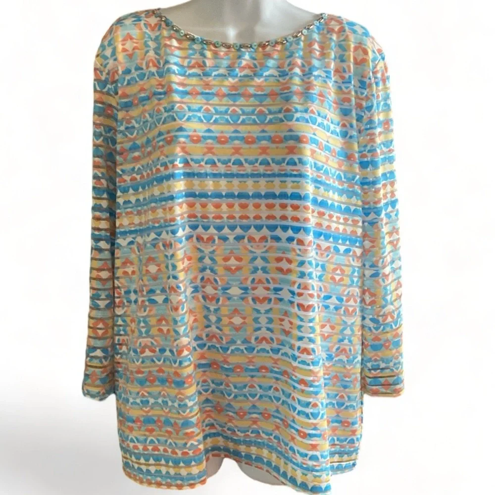 RUBY Rd Embellished Collar Top - Picture 2 of 9